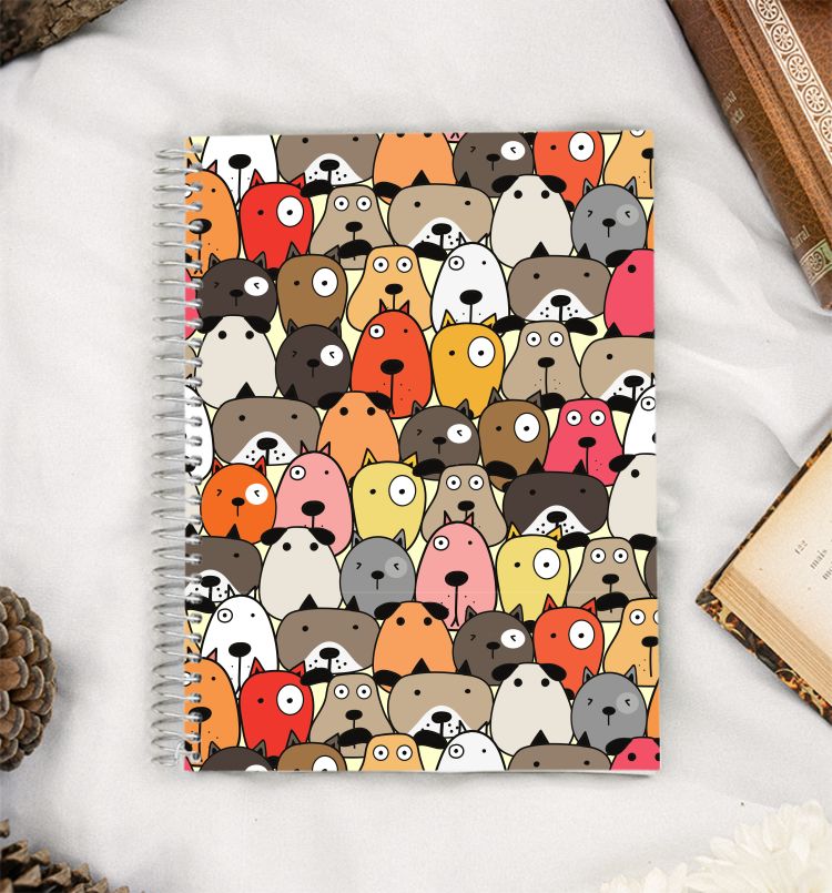 Doodle dog love A5 Notebook