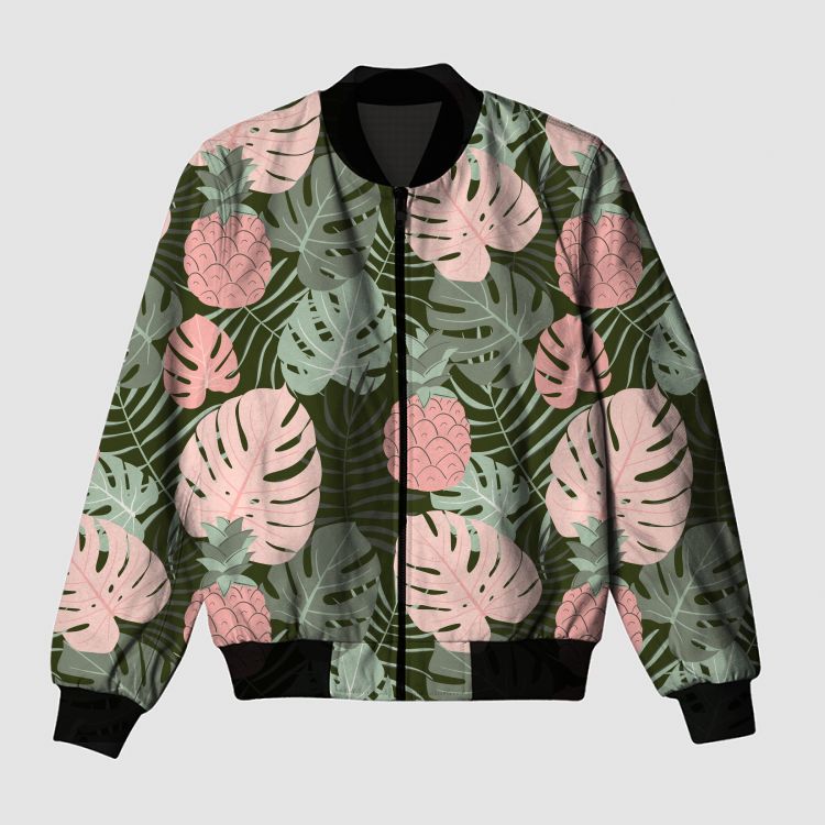 Tropical monstera love Bomber Jacket