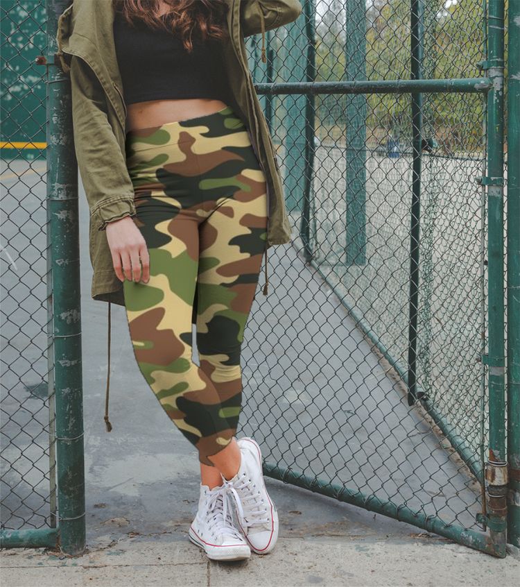 Cargo army love - High-Waisted Leggings - Frankly Wearing