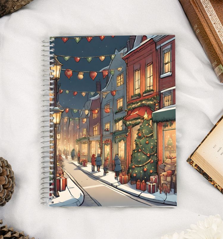 Christmas lights A5 Notebook