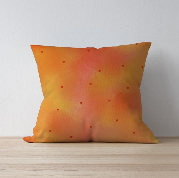 Sunset hearts Cushion Cover