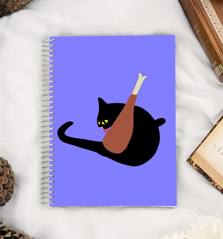 Chicken Leg Cat A5 Notebook