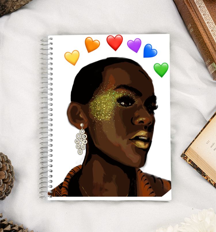 Eric with rainbow hearts 🌈 A5 Notebook