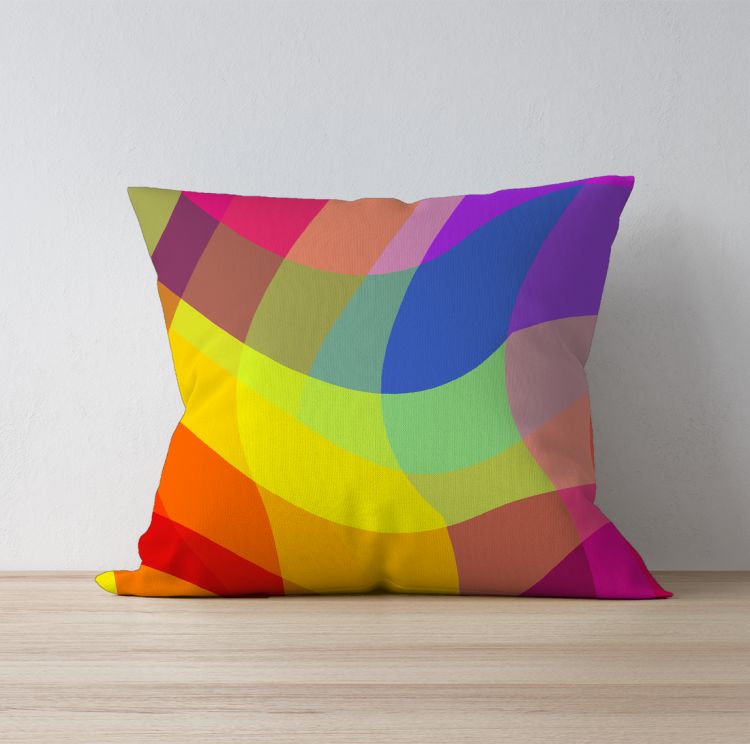 colorful plaid swirly pattern Cushion Cover