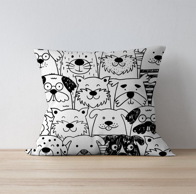 Doodle dogs point o Cushion Cover