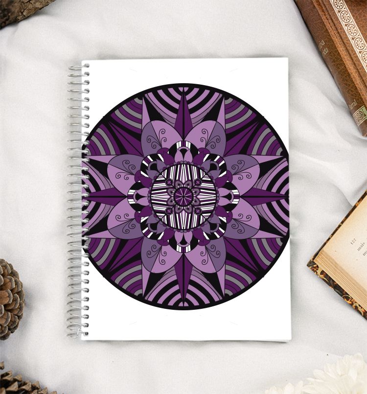 Mandala purple  A5 Notebook