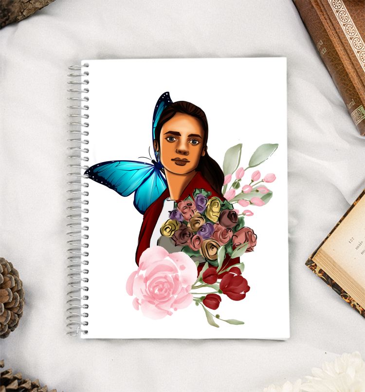 Pride - Girl With Flowers A5 Notebook