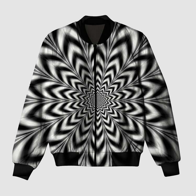 Illusion Pattern  Bomber Jacket