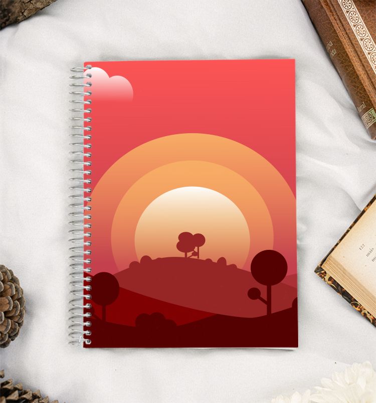 Sunset illustration A5 Notebook