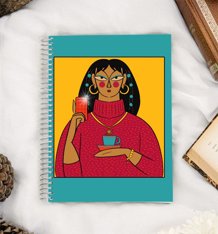 Modern Jamini Roy painting A5 Notebook