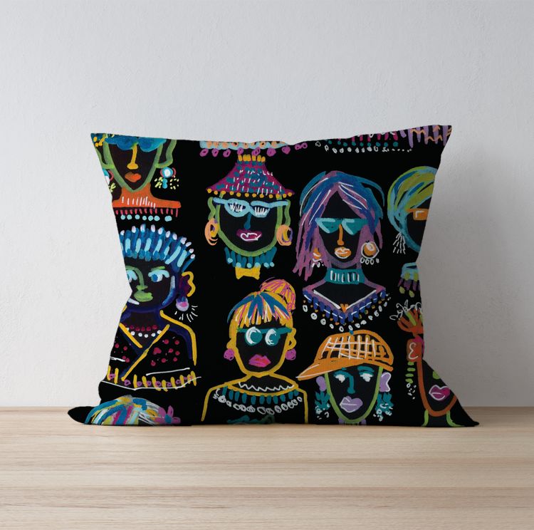 Celebrate Love with pride-Doodled  Characters Cushion Cover