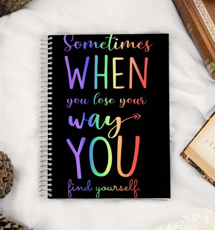 Rainbow Themed Self-love A5 Notebook