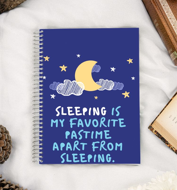 Sleeping is my favourite pastime A5 Notebook