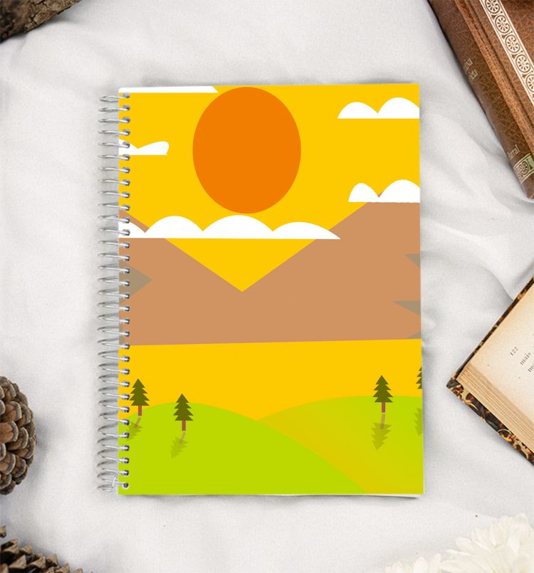 sun set view A5 Notebook