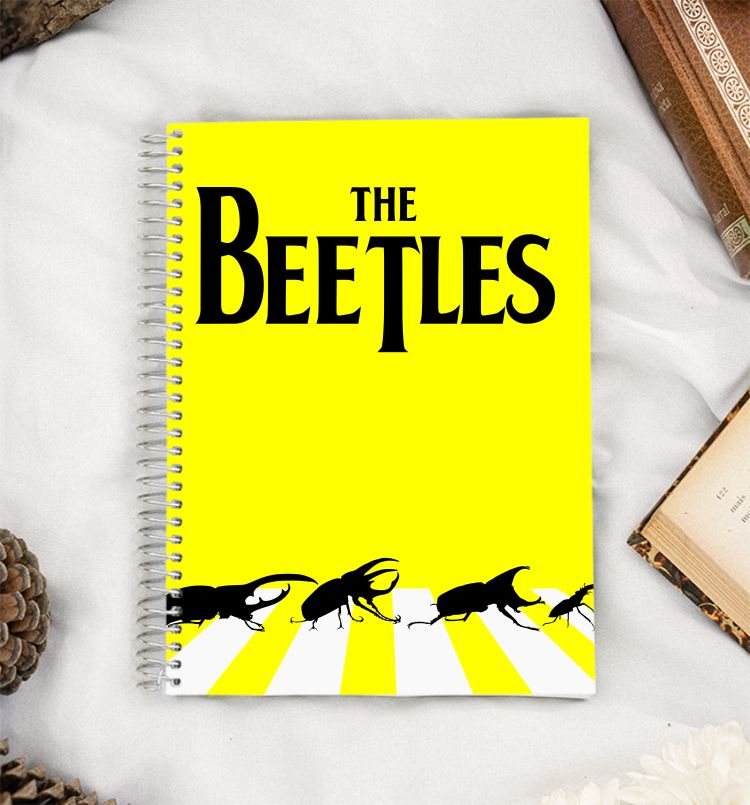 Beetles band crossing road A5 Notebook