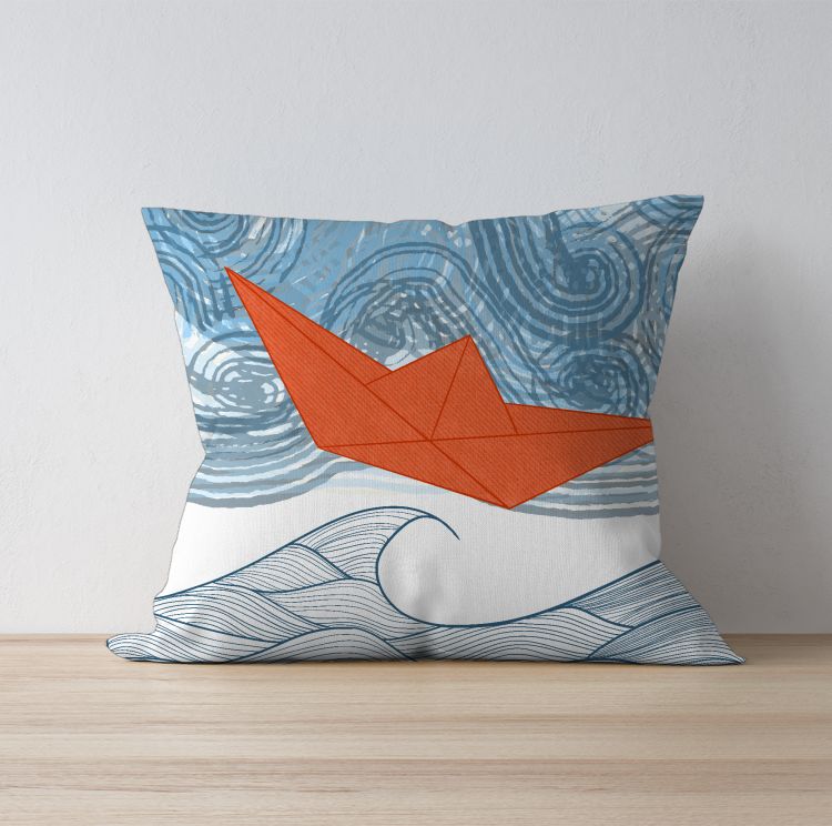Van Gogh Paper Boat Dreams Cushion Cover