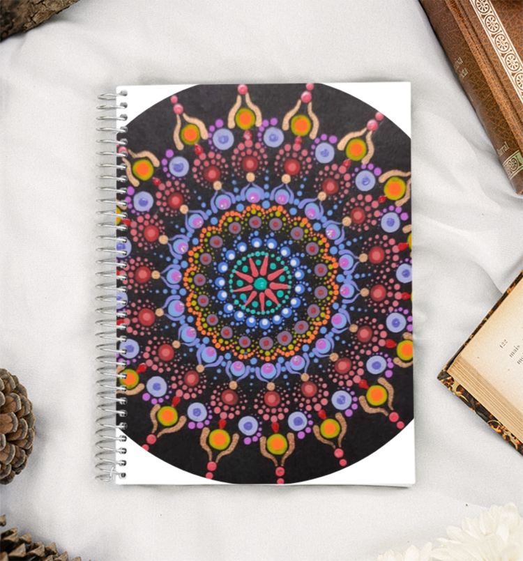 Dot Mandala1 A5 Notebook