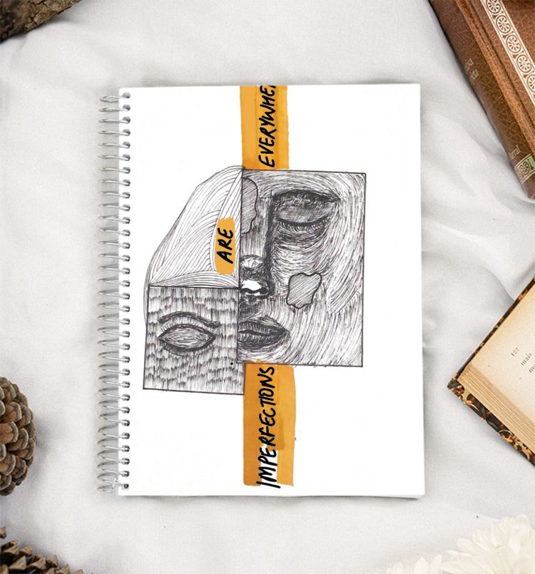 imprefections are everywhere A5 Notebook