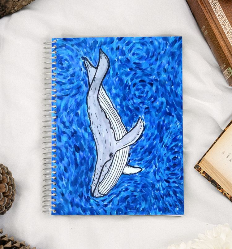 Van Gogh's whale A5 Notebook