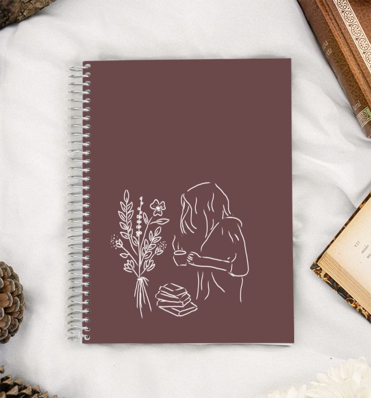 books and flowers (2) A5 Notebook