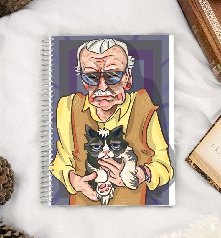 Stan Lee & Grumpy Cat  A5 Notebook