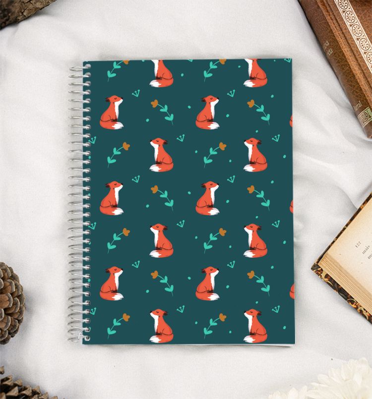 Fox Print A5 Notebook