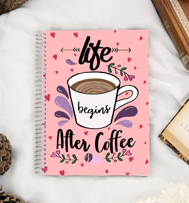 Life begins After coffee A5 Notebook