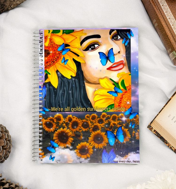 Sunflower girl A5 Notebook