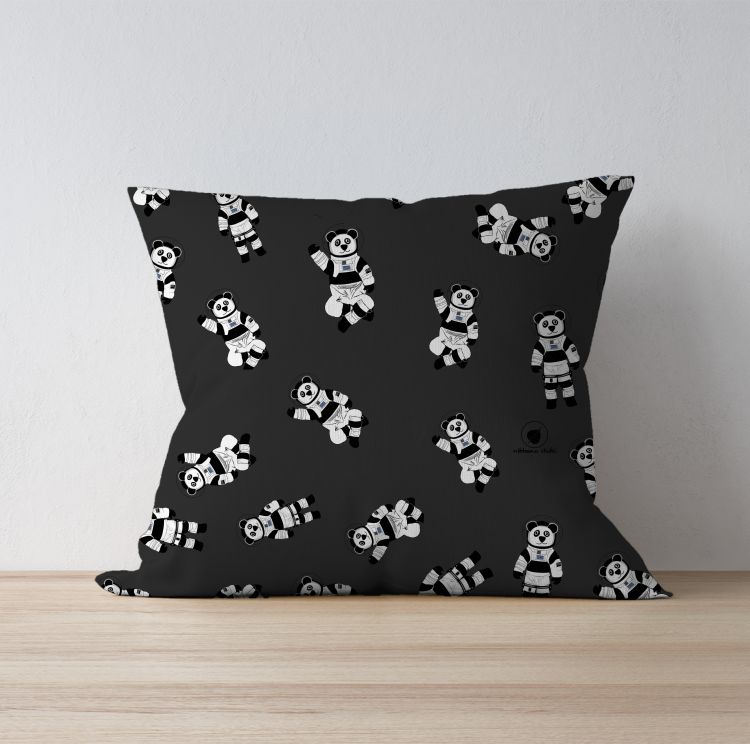 Space Panda by Nibbana Studio Cushion Cover