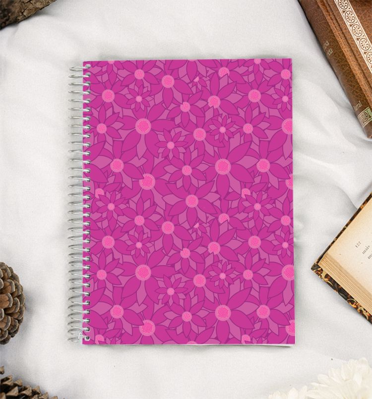 Purple flowers A5 Notebook