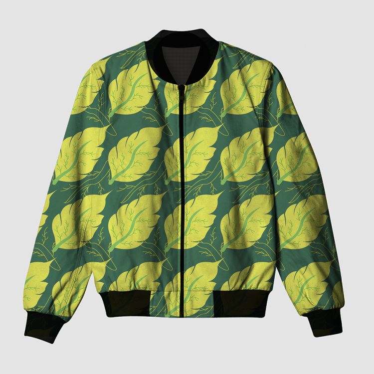 Yellow fall leaves Bomber Jacket