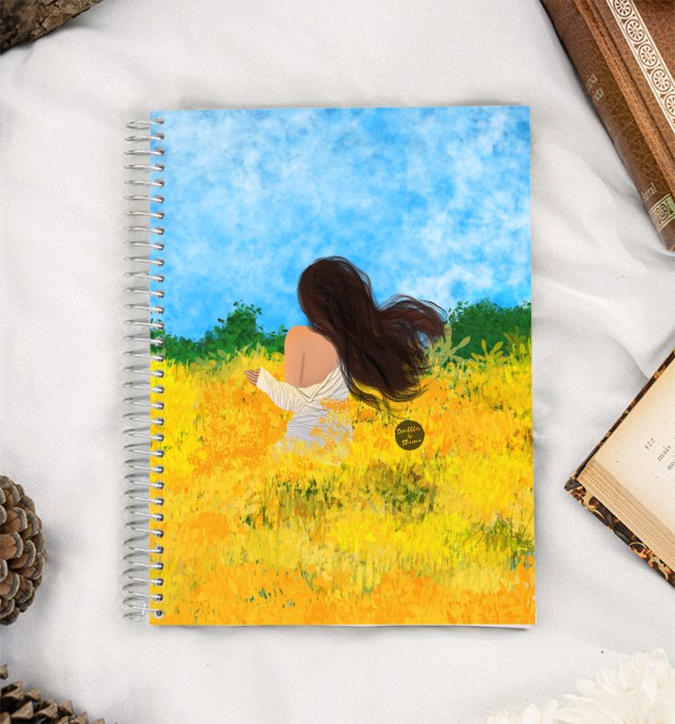 Running in the fields A5 Notebook