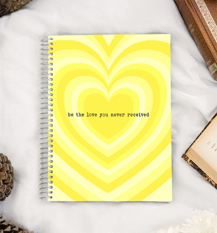 Yellow Heart A5 Notebook