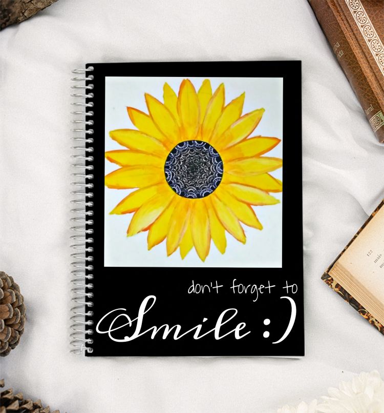 Sunflower Mandala A5 Notebook