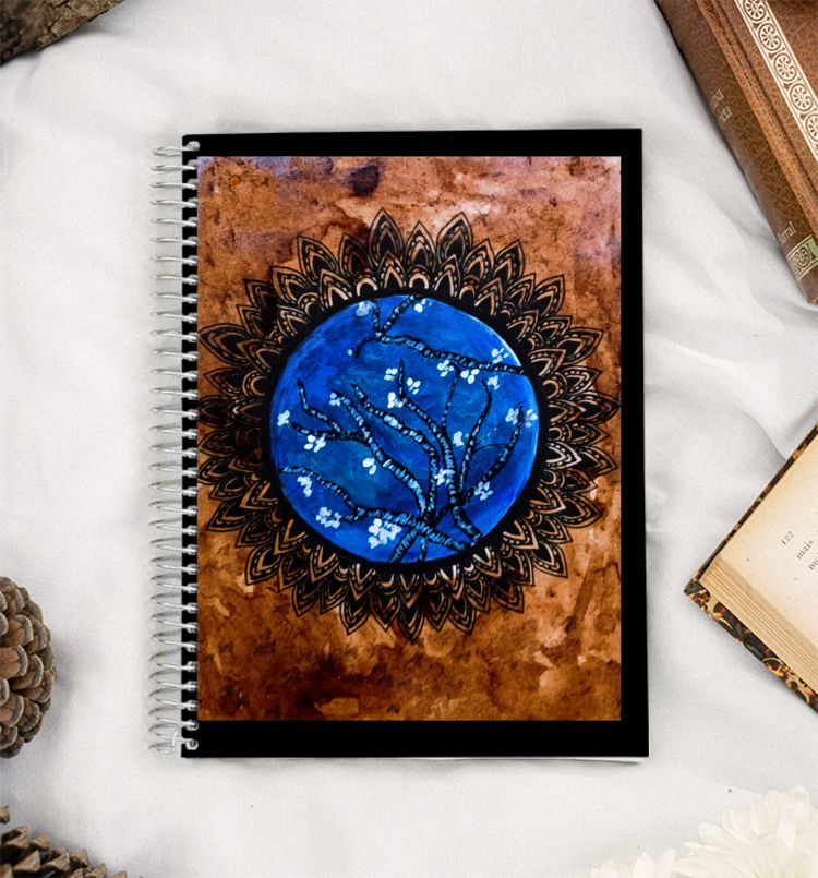 Rendition to Van Goghs Almond  A5 Notebook