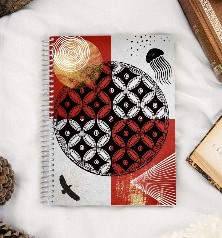 Grunge Pattern Abstract Art A5 Notebook