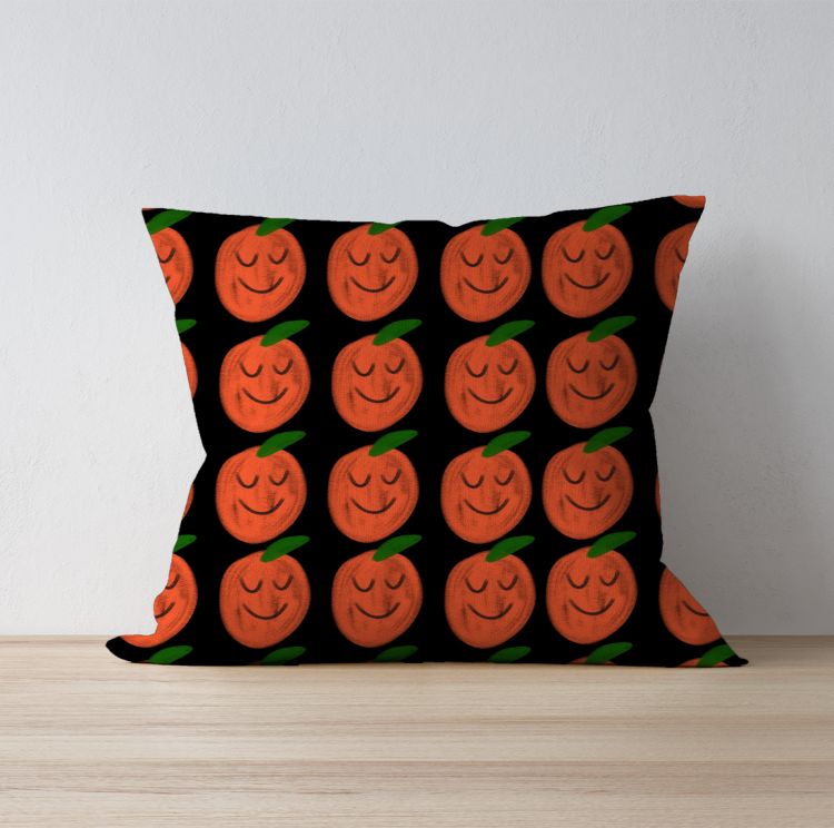 oranges (black) Cushion Cover