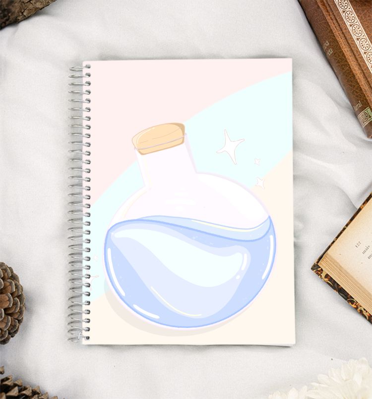 Aesthetic bottle elixir A5 Notebook