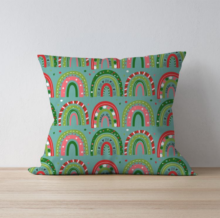 Festive Rainbow  Cushion Cover