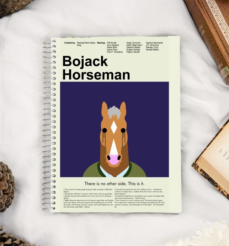 Bojack Horseman Minimal A5 Notebook