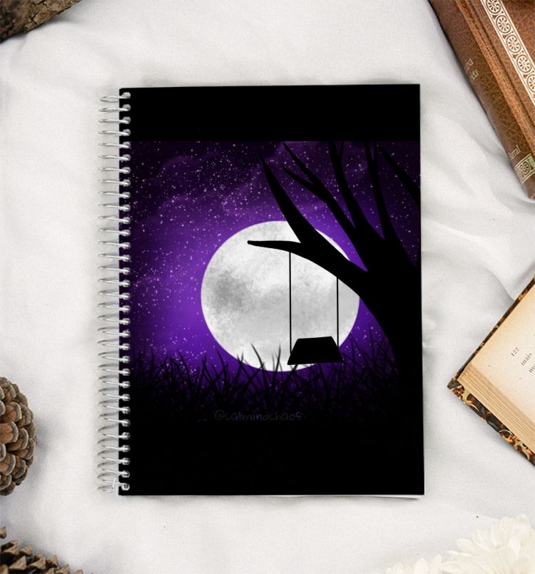 Peaceful Moonlit Night  A5 Notebook