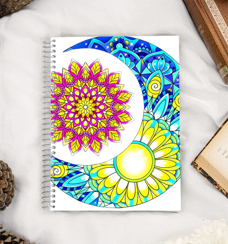 Floral mandala  A5 Notebook