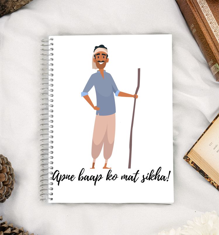 Apne baap ko mat sikha! A5 Notebook