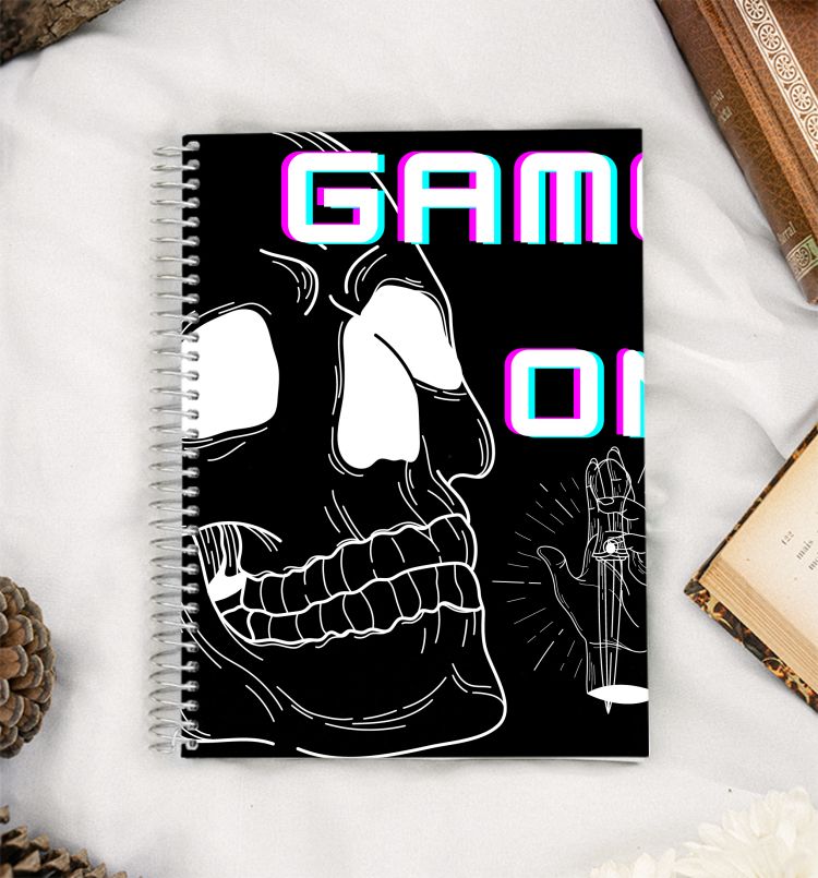 Game on Skull A5 Notebook