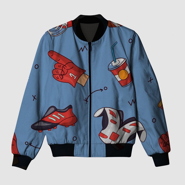 Football Pattern design Bomber Jacket