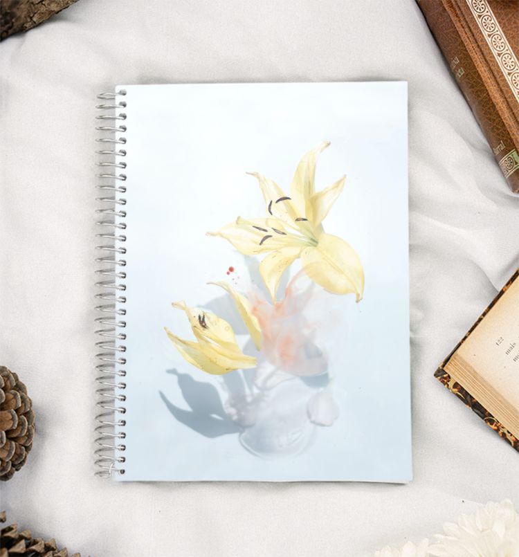 3d flower  A5 Notebook