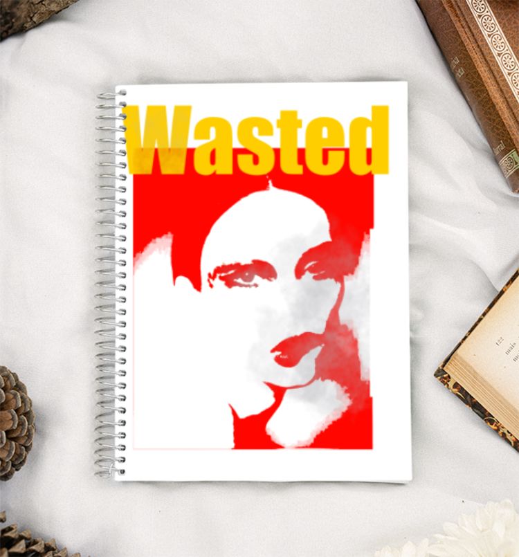 Wasted art aesthetic dark fem A5 Notebook