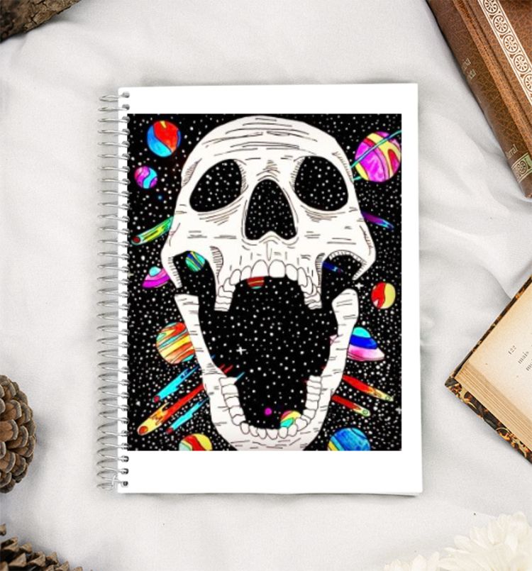 Skull face A5 Notebook