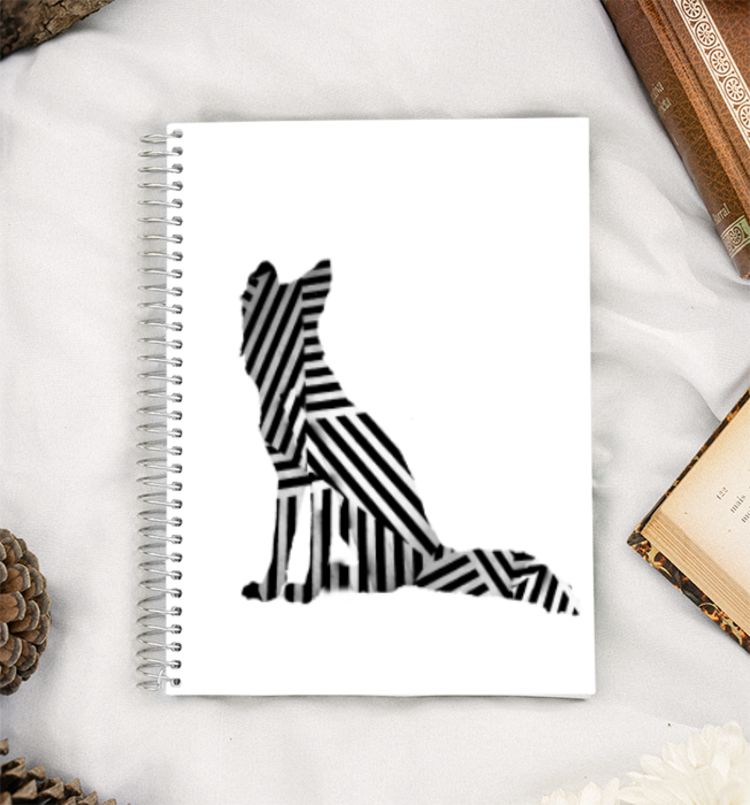 Fox pattern A5 Notebook