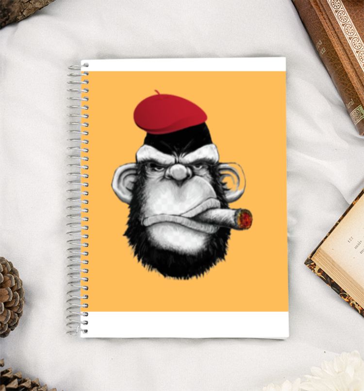 Smoking monkey  A5 Notebook